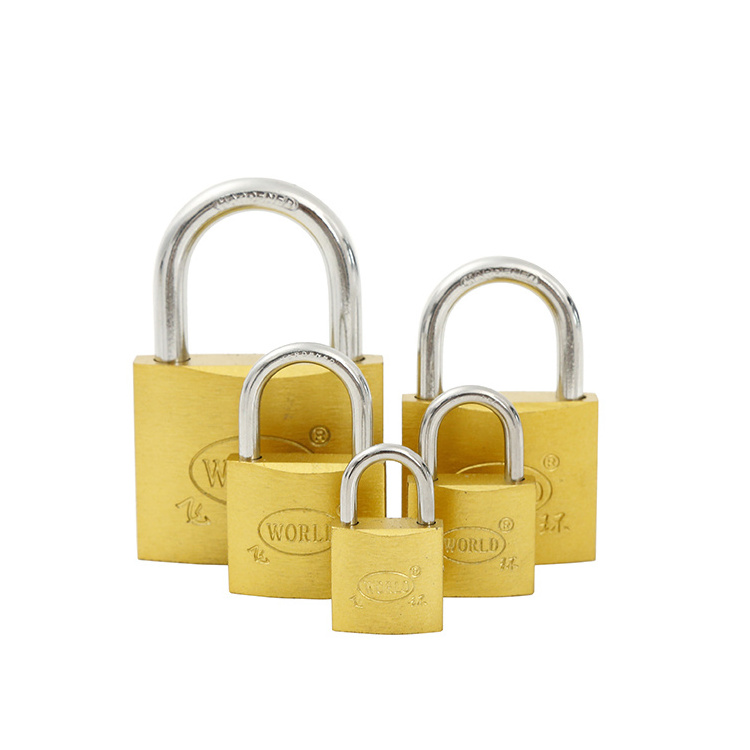 Free samples Factory OEM high quality lock 20mm brass painted iron padlock sanding  copper iron locks