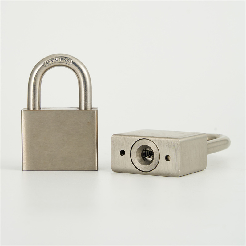 High quality #304 Stainless Steel padlock with #304 stainless steel lock shackle and square lock body