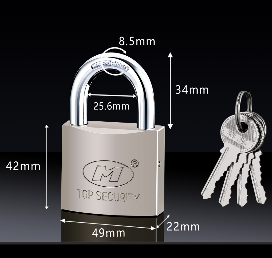 Heavy Duty Nickel Plated locks keys Cadeado Pad Lock safe lock Candado Iron Padlock Lotes De Candados secure padlock