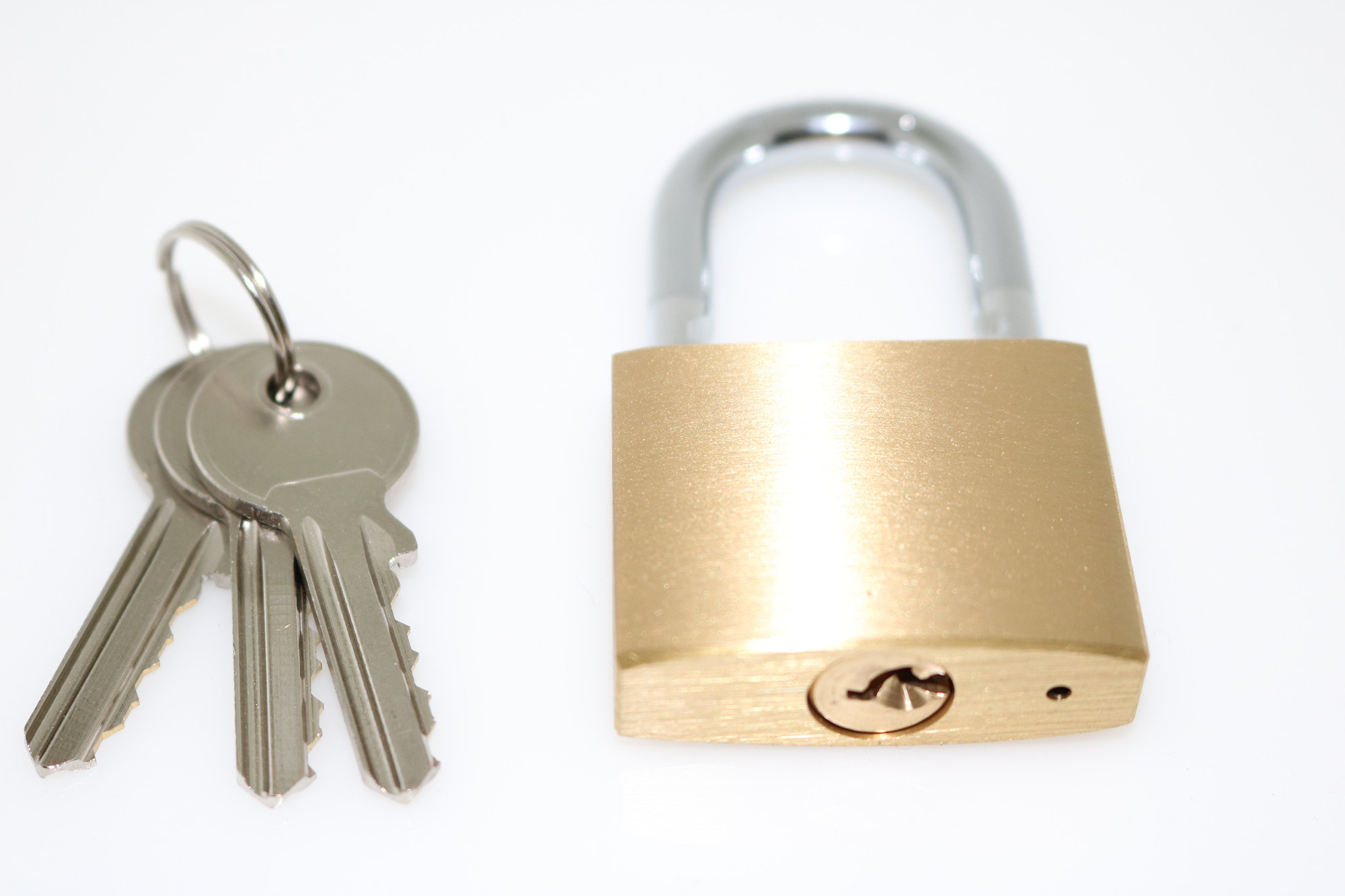 50mm Medium Brass Padlock With  Key Hardened Unbreakable Brass Safety Padlocks