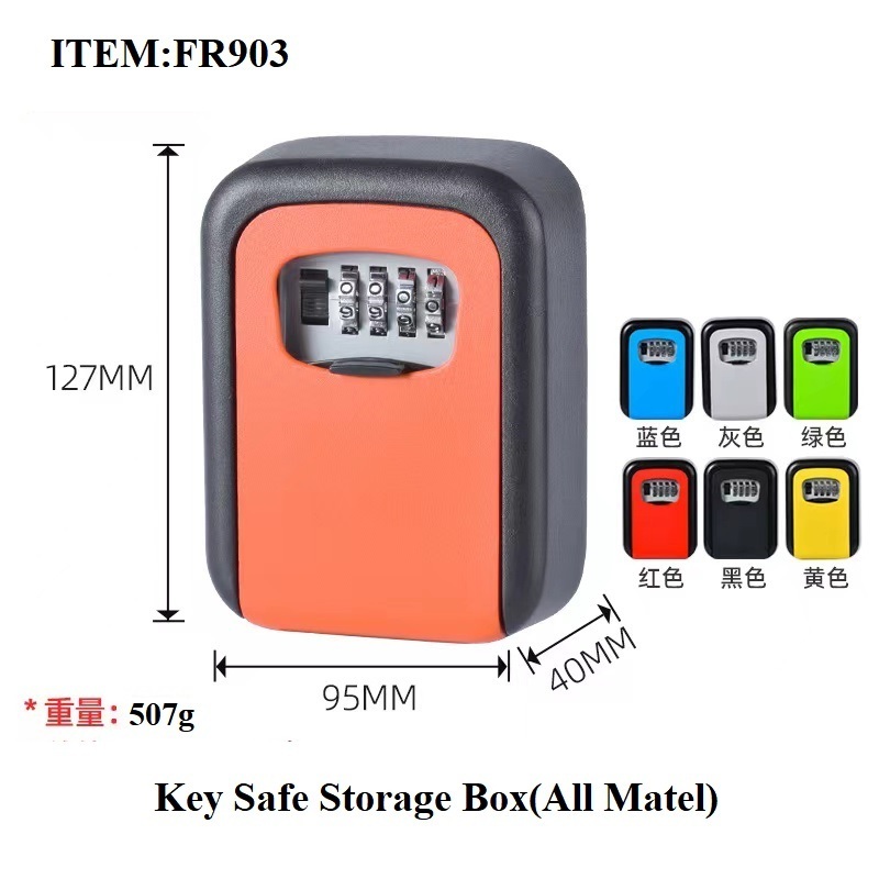 High Security Car Window Combination Key Box with Digital Code Key Locker Box Lock Box for Keys