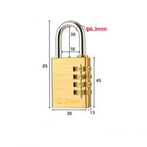 3Digit Letter Number lock Brass Combination Padlock Luggage Gym Suitcase Lock