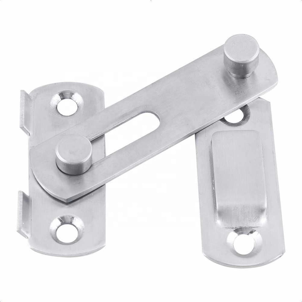 Hasp Latch Sliding Door Lock Stainless Steel Security Window Cabinet Drawer Latch Furniture Fittings Bathroom Fitting Room Lock