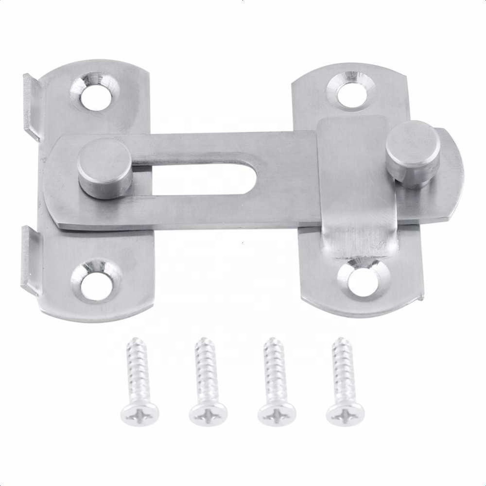 Hasp Latch Sliding Door Lock Stainless Steel Security Window Cabinet Drawer Latch Furniture Fittings Bathroom Fitting Room Lock