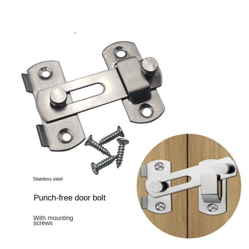 Stainless Steel Hasp Latch Lock Sliding Door Window Cabinet Locks Home Hotel Security Latch Pull Cabinet Latch Home Hardware