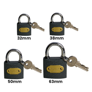 Wholesale Supplier Pad Lock 32mm/38mm/50mm/63mm Mini Thin Type Grey Iron Padlock