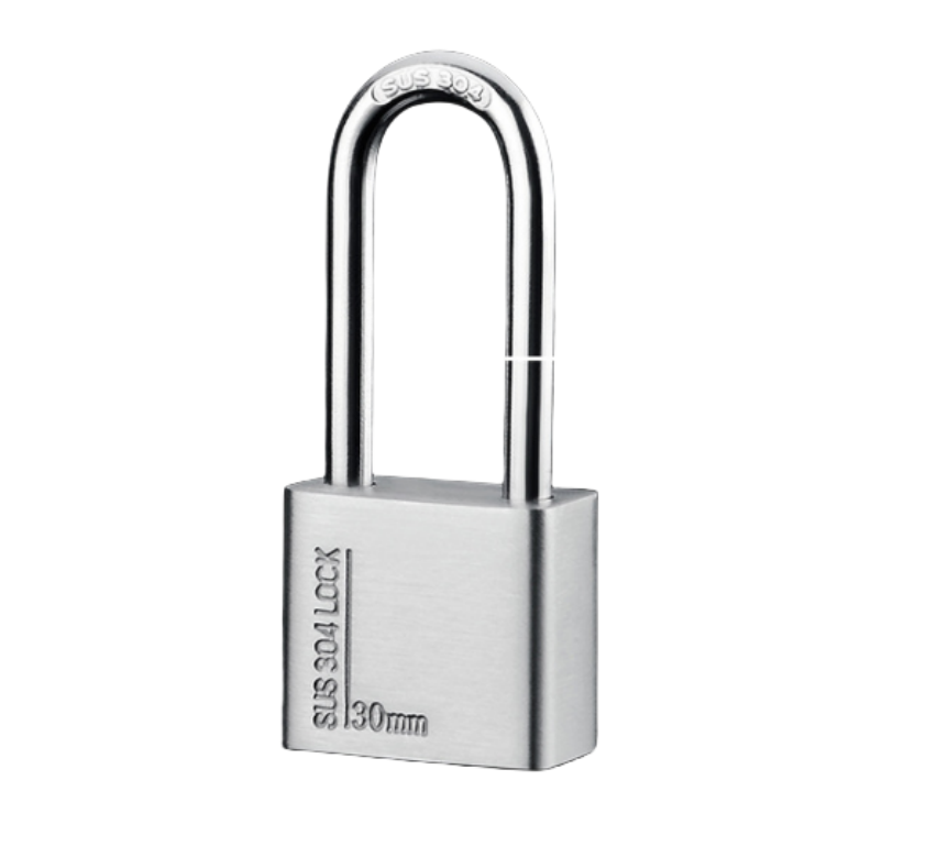 High Quality Square Shape Rust Proof 304 Stainless Steel Security  30MM Long Short Shackle Padlock