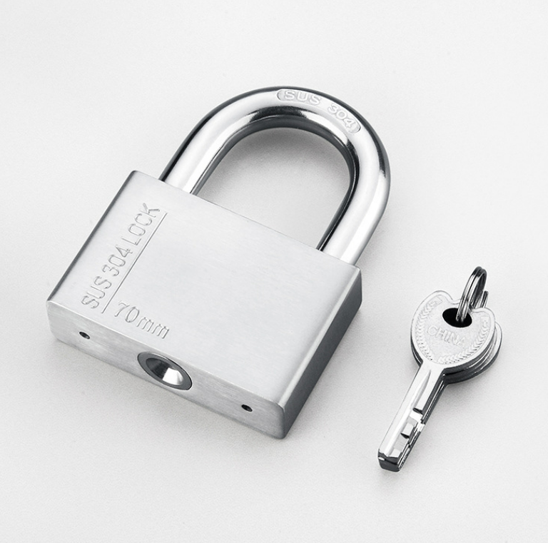 High Quality Square Shape Rust Proof 304 Stainless Steel Security  30MM Long Short Shackle Padlock