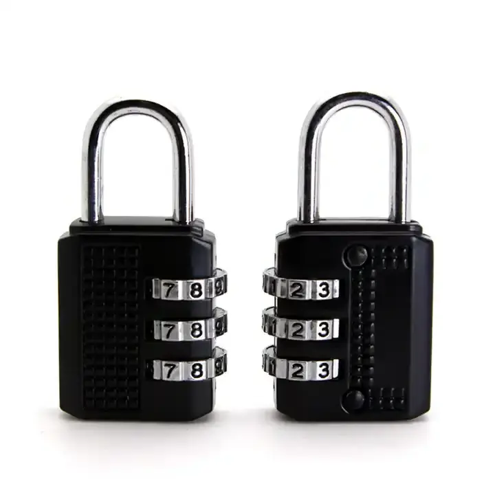 Zinc Alloy Cheap Small Anti-thief Mechanical Combination Padlock 3 Digit Travel Luggage Lock Dial Number Combination Disc Lock