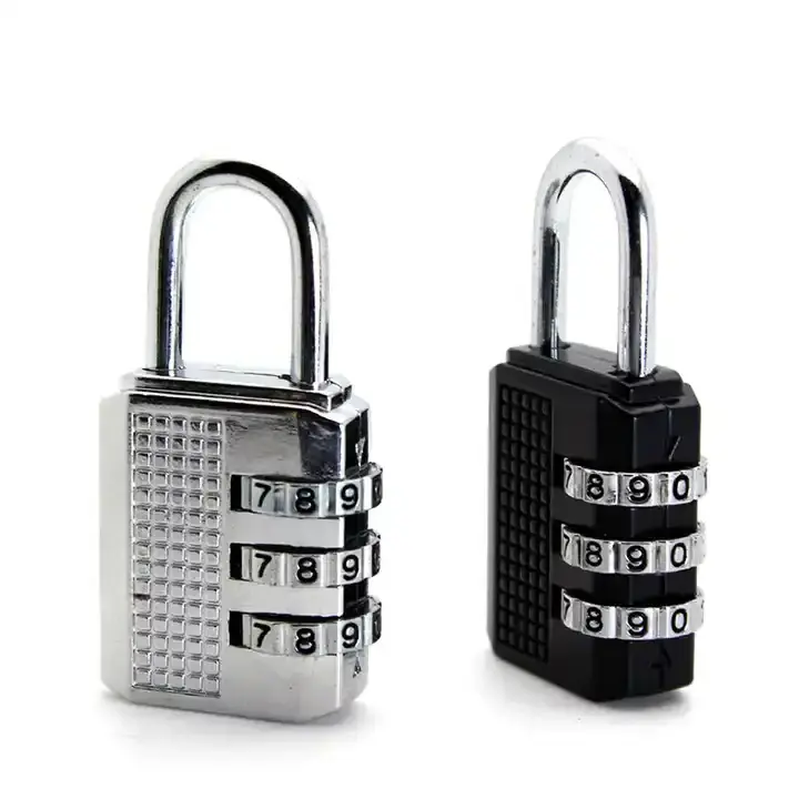 Zinc Alloy Cheap Small Anti-thief Mechanical Combination Padlock 3 Digit Travel Luggage Lock Dial Number Combination Disc Lock