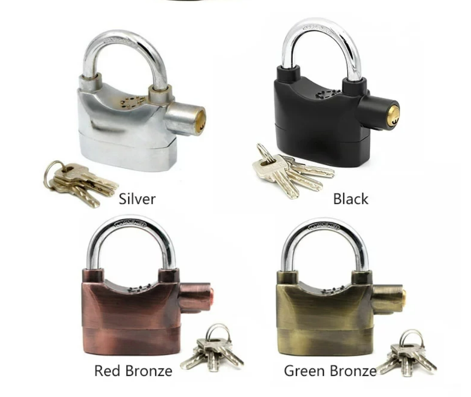 Long Service Life Anti Theft and Waterproof 110dbs Bike Motorcycle Siren Alarm Lock padlock with alarm