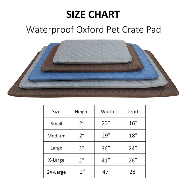 Wholesale Cooling Luxury Waterproof Chew Proof Oxford Dog Cat Cushion Bed Dog Mats for Pets