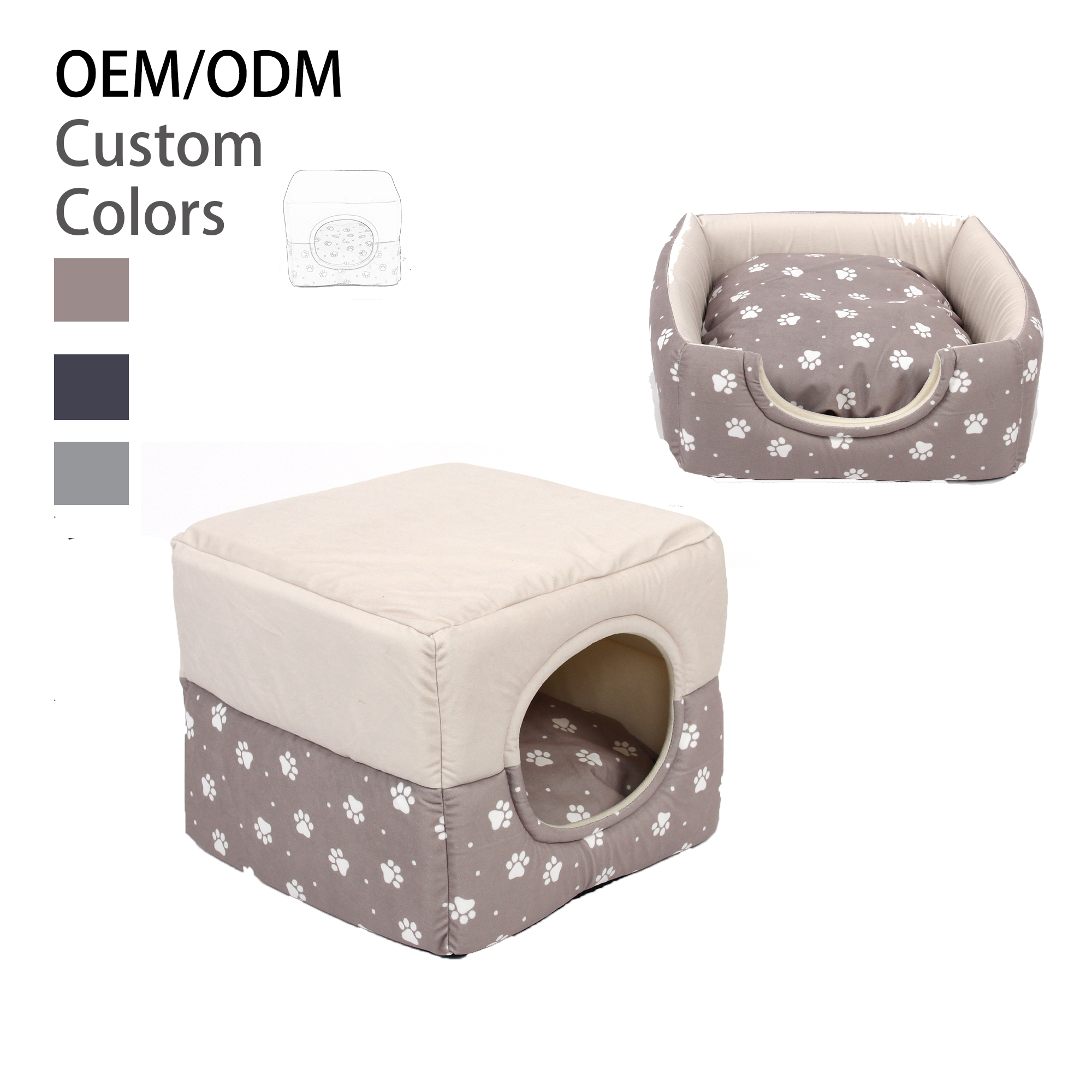 Manufacturers Wholesale High Quality Luxury Foldable Sleeping Pet Cave Cat Nest  Bed Dog Bed