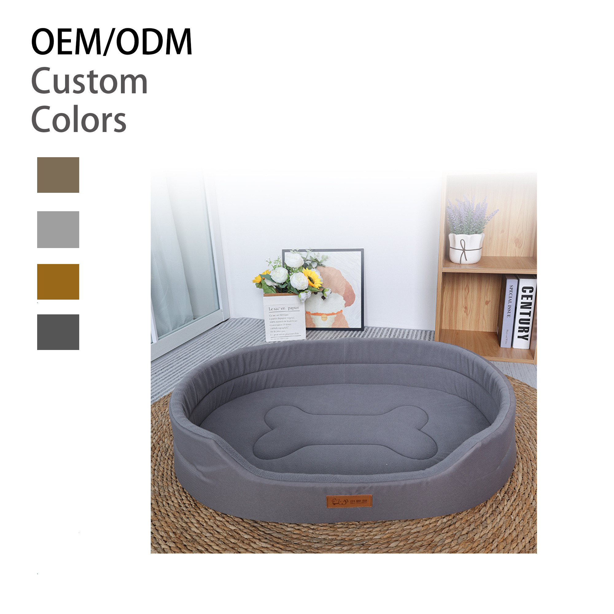 2024 New Arrivals Manufacturer Wholesale Dropshipping Luxury Washable Removable Foam Waterproof Pet Dog Bed