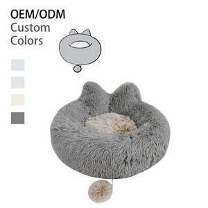 Wholesale Pet House Detachable Plush Warm Soft Small Dog Kitten Cave Basket Sleeping Bag Novelty Pet Beds