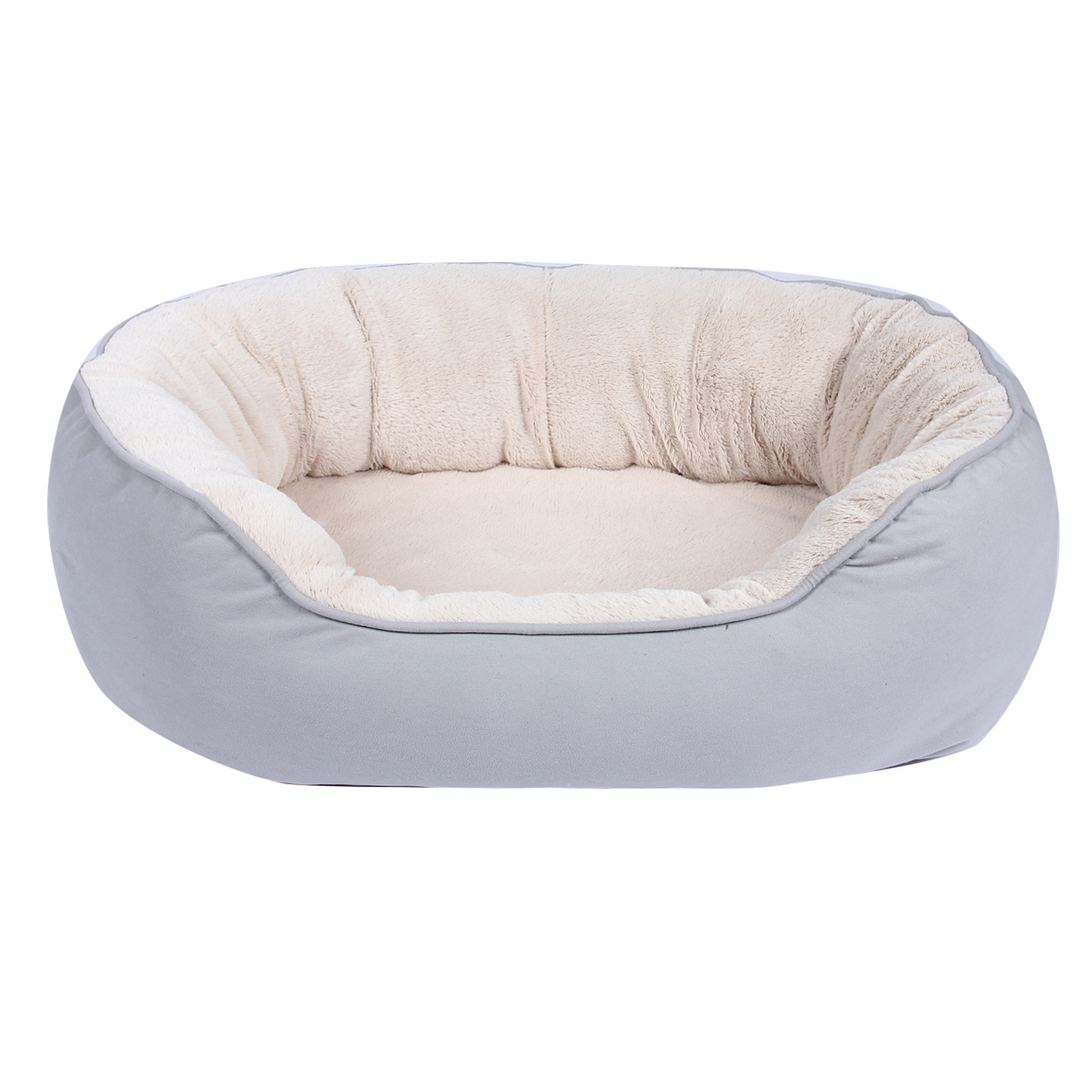 Manufacturer's Orthopedic Foam Pet Bed Suede Faux PV Fleece Anti-Slip Bottom Memory Foam for Cats and Dogs Washable Removable