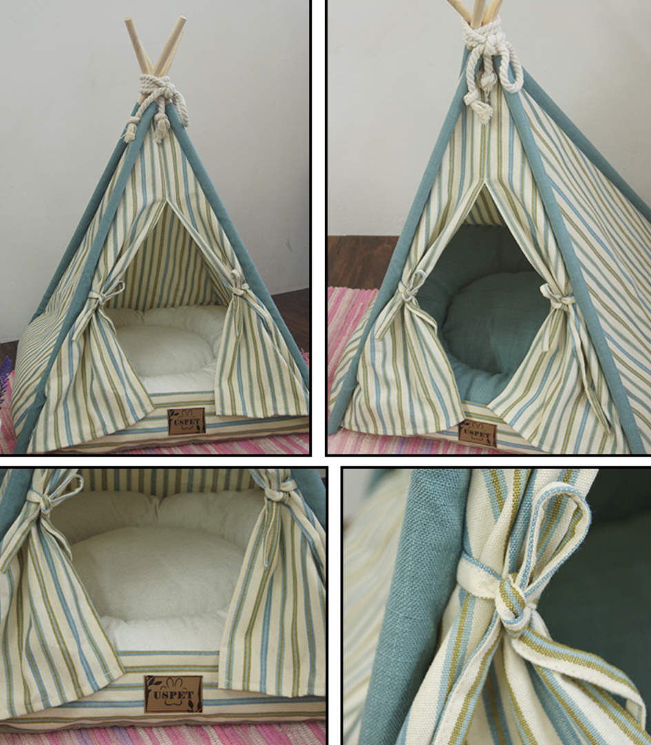 Wholesale Portable Pet Teepee Waterproof Outdoor Indoor Camping Dog Cat Beach Tent Washable Sleep China Factory Supplies