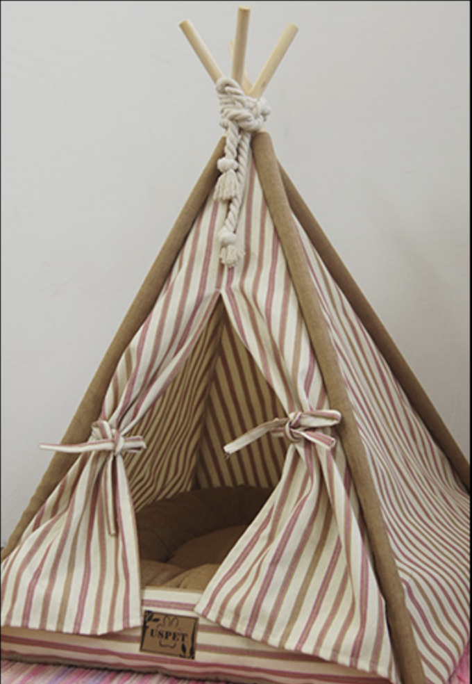 Wholesale Portable Pet Teepee Waterproof Outdoor Indoor Camping Dog Cat Beach Tent Washable Sleep China Factory Supplies