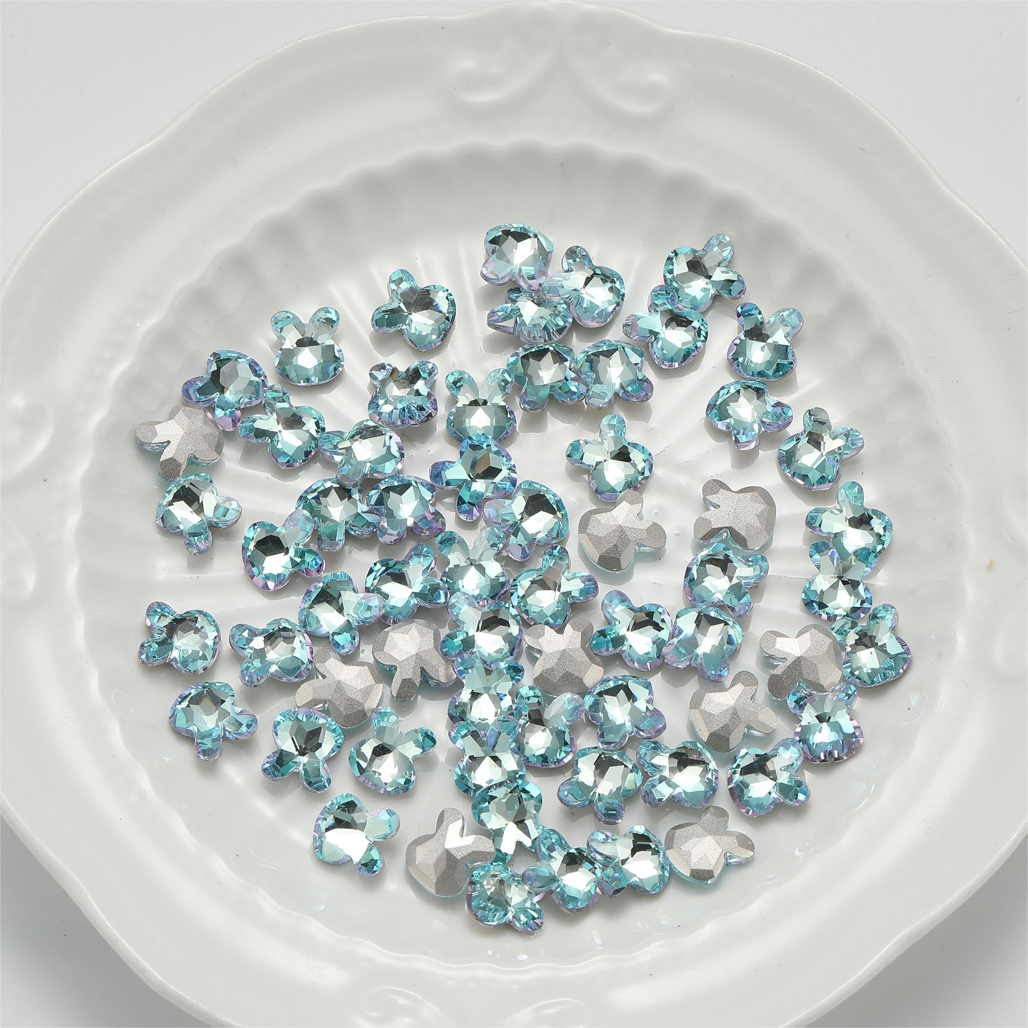 9X10MM 200 Pieces/Bag Mermaid Tears Rose Hot Selling Crystal Ab Bulk Flat Back Non Hot Fix Rhinestones For Crafts