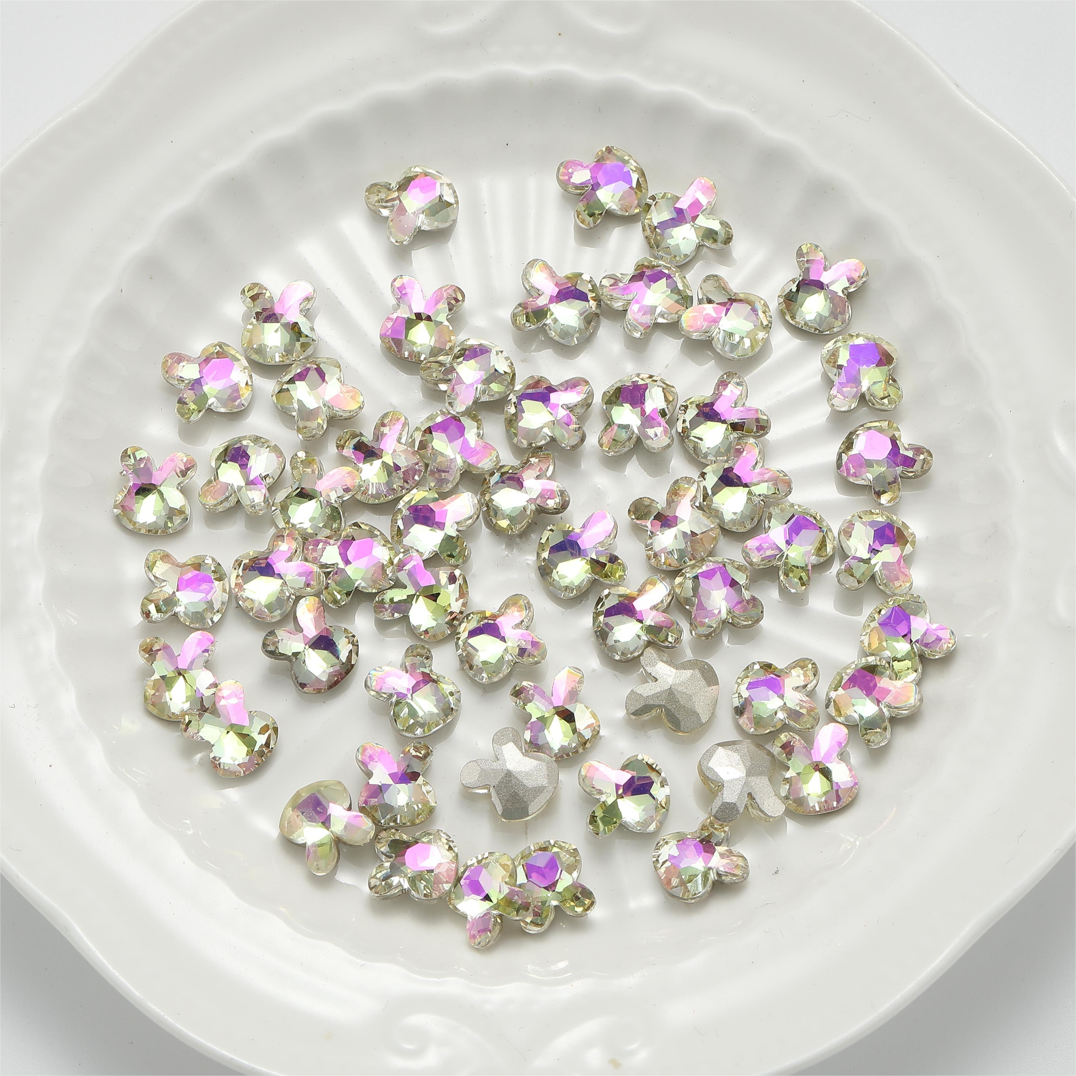 9X10MM 200 Pieces/Bag Mermaid Tears Rose Hot Selling Crystal Ab Bulk Flat Back Non Hot Fix Rhinestones For Crafts