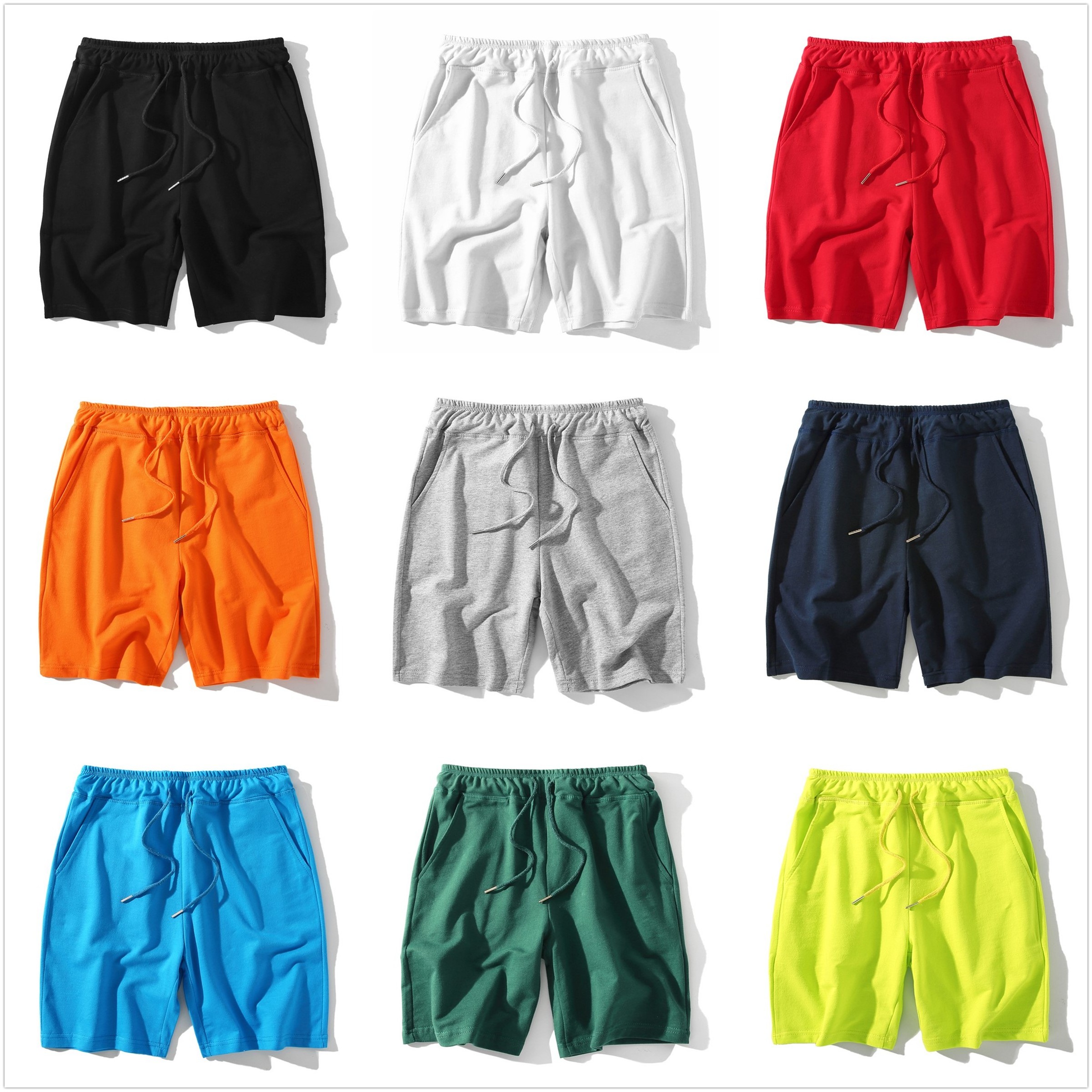 Low MOQ Wholesale Custom LOGO men Workout 100%Cotton French Terry Shorts Sport mens Fitness Sweat Shorts