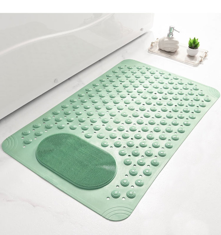 Anti Bacterial Mildew Resistant Pvc Stripe Rubber Bathroom Mat Massage Bathroom Non-Slip Mat For Inside Shower