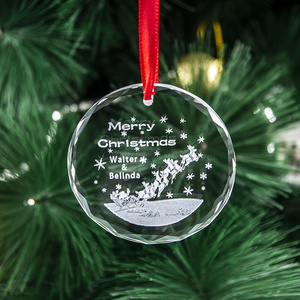 Yiwu hottest cheap wholesale k9 blank glass christmas ornaments personalized custom souvenirs crystal Christmas ornaments