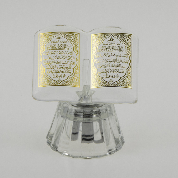 New design gold silver crystal glass islamic gifts quran custom size box mini muslim islamic gifts for wedding souvenir