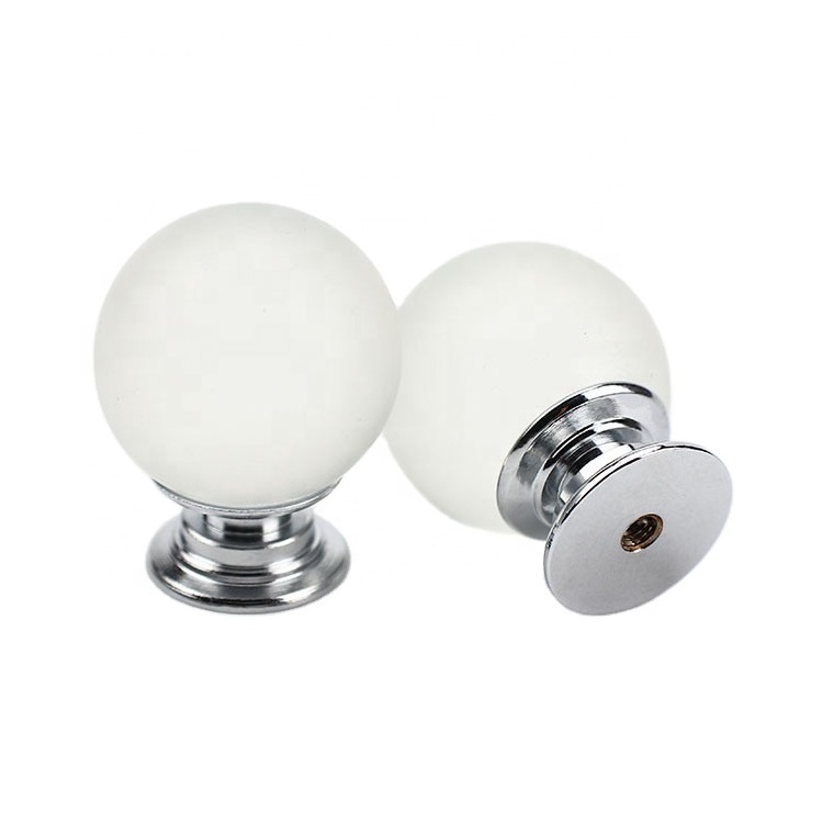 Decorative Glass Door Knobs For Dressers Frosted Crystal Ball Wardrobe Cabinet Drawer Handles