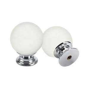 Decorative Glass Door Knobs For Dressers Frosted Crystal Ball Wardrobe Cabinet Drawer Handles