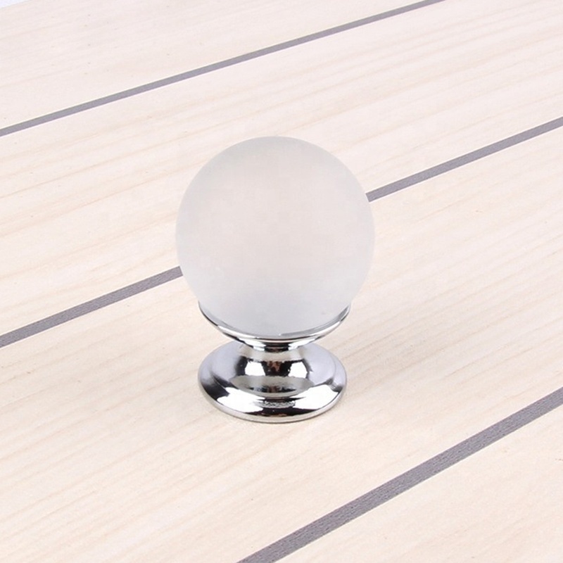 Decorative Glass Door Knobs For Dressers Frosted Crystal Ball Wardrobe Cabinet Drawer Handles