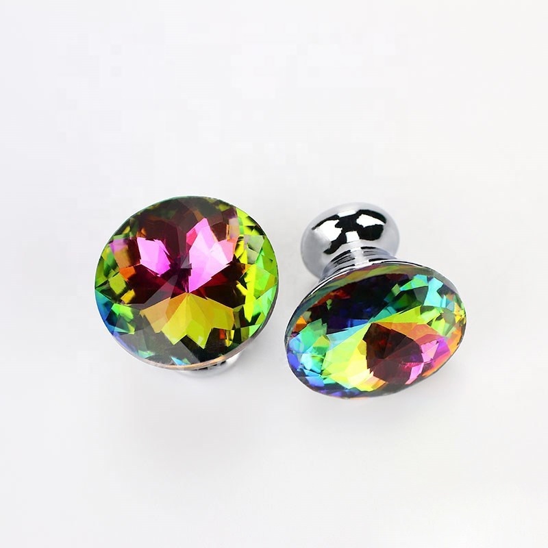 Wholesale Colorful Crystal Glass Door Knobs Drawer Cupboard Cabinet Pull Handles