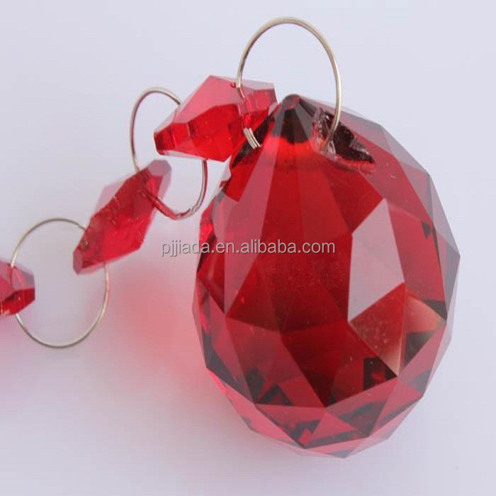 Hot sale Curtains One Hole Polished Beads Decorative Hanging Chandelier K9 Crystal Glass Faceted Ball Pendant