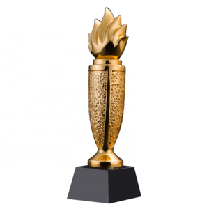 New Style Crystal Sports Award Trophy Company Honor Victory Commemorate Custom Metal Resin Torch Crystal Trophy