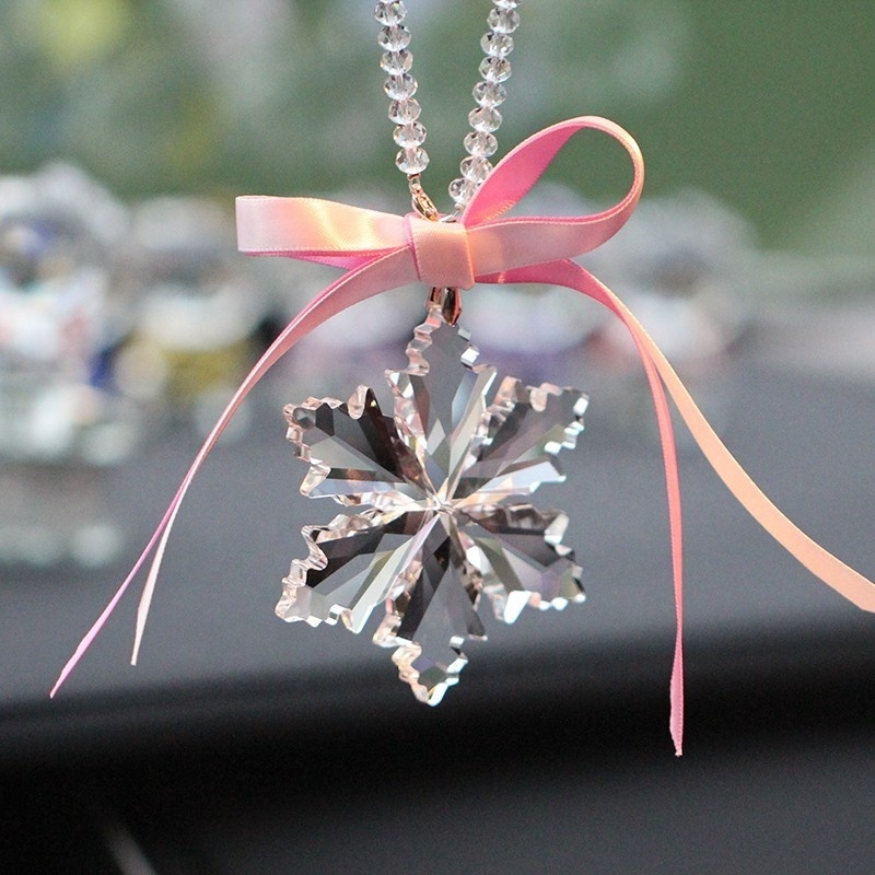 Crystal Christmas Tree Decoration Hanging Glass Crystal Snowflake pendant Ornaments