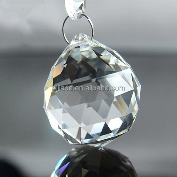 30mm Prism Crystal Glass Ball With Hole For Clear Suncatcher Curtain Chandelier Hanger Lighting Accessories