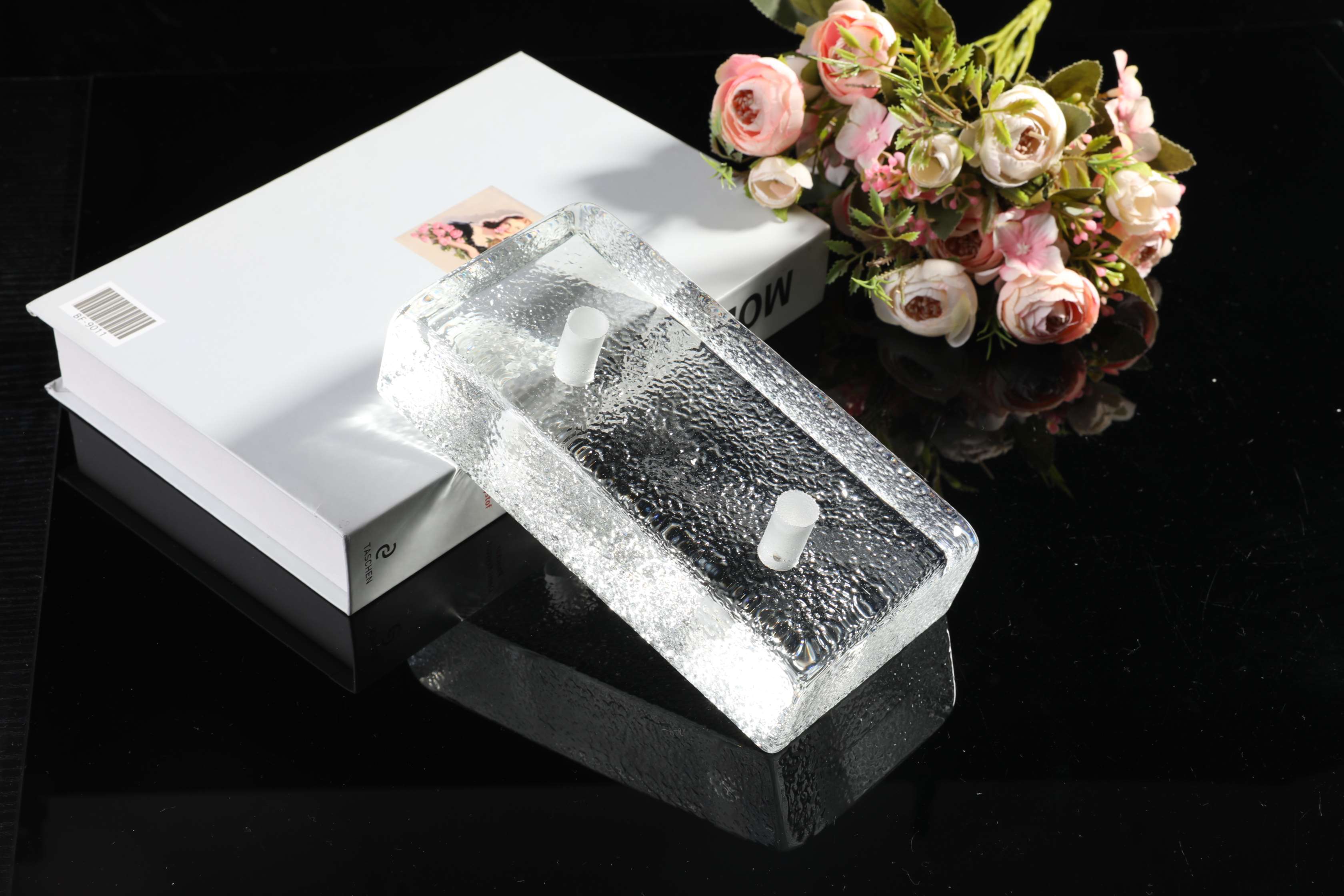 New Innovation 200*100*50mm Clear Cuboid Glass Bricks Rectangular Hot Melt Glass Bricks For Decoration