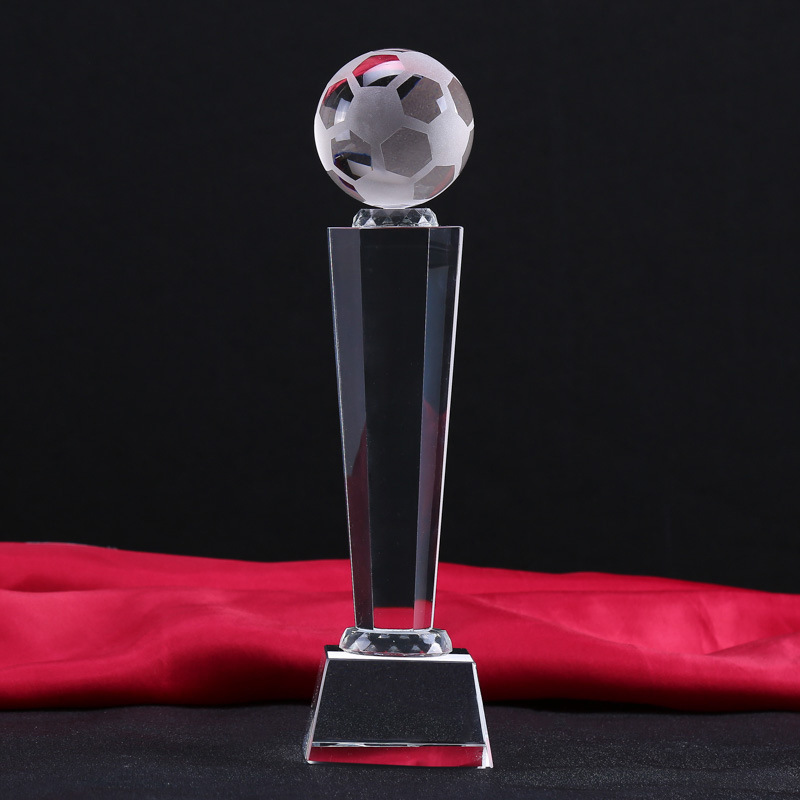 Wholesale Trophies Laser Engraving Basketball Awards Customized Various Spherical Crystal Glass Trophies