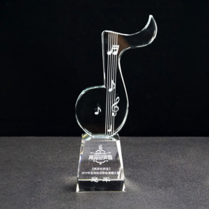 Creative Note Guitar Trophy Prize Custom Music Blank Crystal Crafts Crystal Glass Trophy