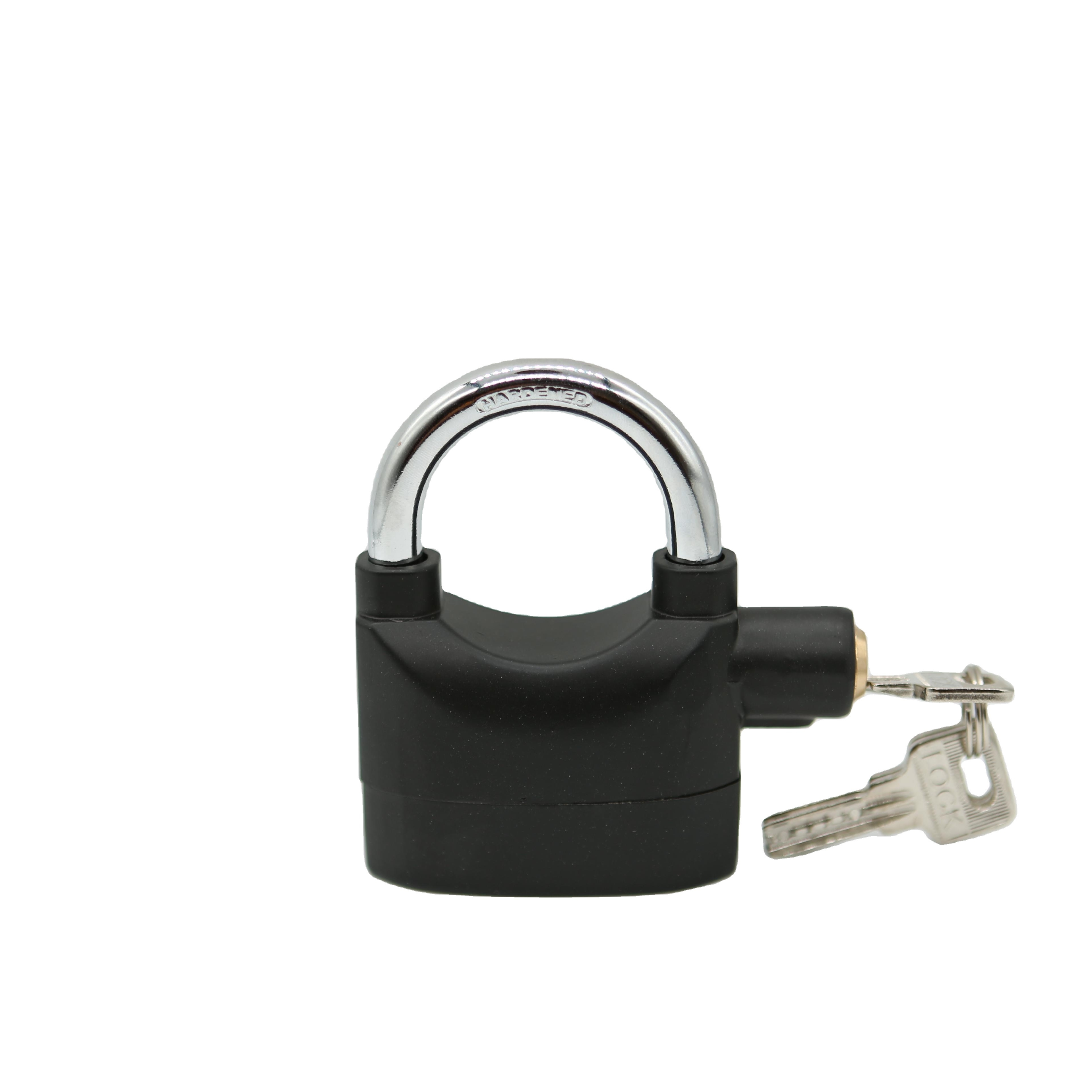 Short lock beam security Anti-Theft Motor Bicycle  Siren Aluminum Alloy Alarm Padlock