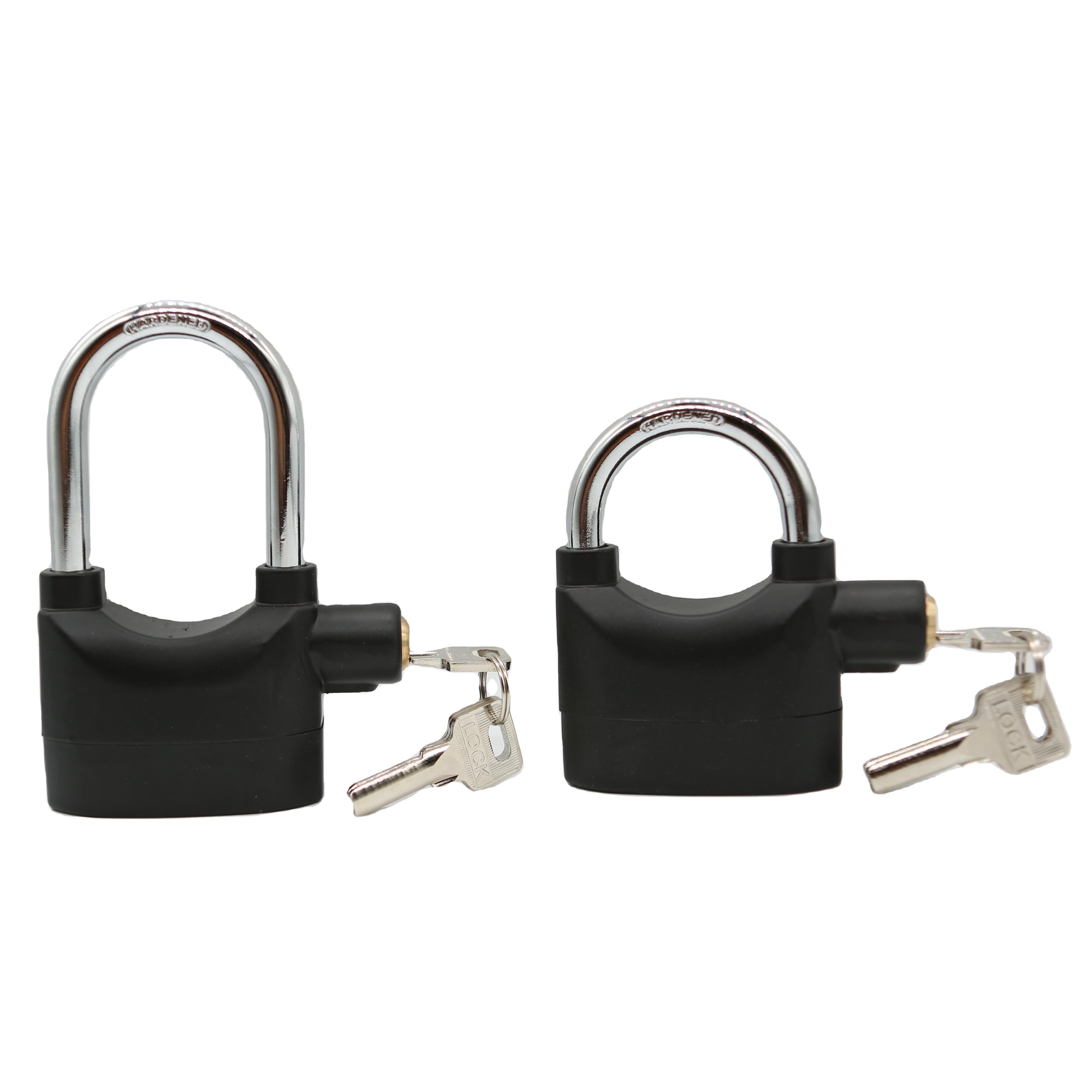 Short lock beam security Anti-Theft Motor Bicycle  Siren Aluminum Alloy Alarm Padlock