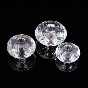 Best seller wholesale cheap price factory directly crystal ball beads/Clear glass faceted crystal ball with hole for decoration