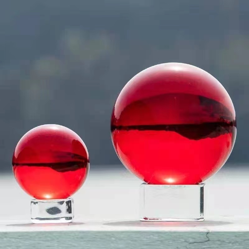 Wholesale solid crystal ball / Cheap glass ball with base for customized gifts/ crystal spheres with base for souvenirs gifts