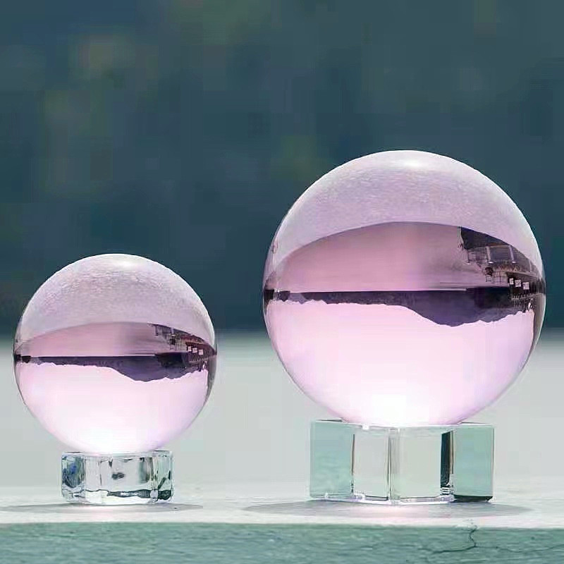 Wholesale solid crystal ball / Cheap glass ball with base for customized gifts/ crystal spheres with base for souvenirs gifts