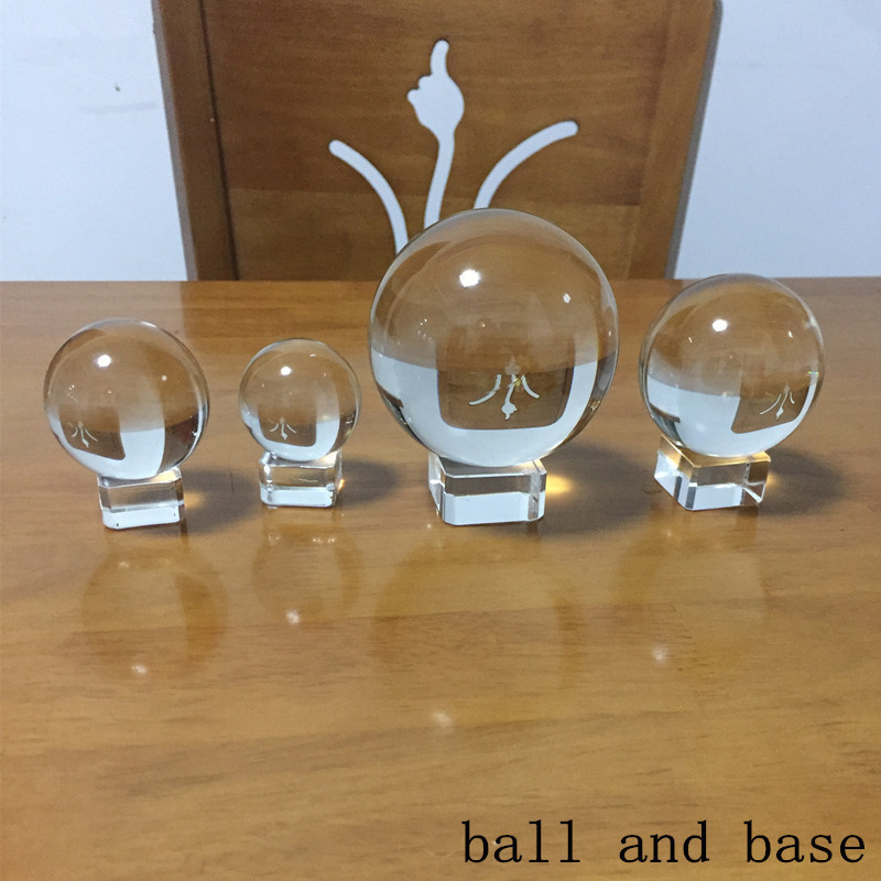 Wholesale solid crystal ball / Cheap glass ball with base for customized gifts/ crystal spheres with base for souvenirs gifts