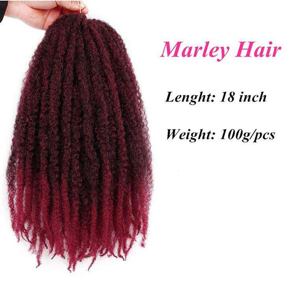 Synthetic Hair Crochet Braids Afro Kinky Curly Twist Braiding Hair Marley Braid Hair Extension for Women