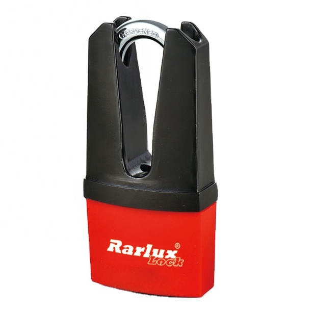 Rarlux Waterproof Padlock Shackle Protected Disc Padlock with plastic cover High Safety 4 Keys 55mm,65mm CN;ZHE