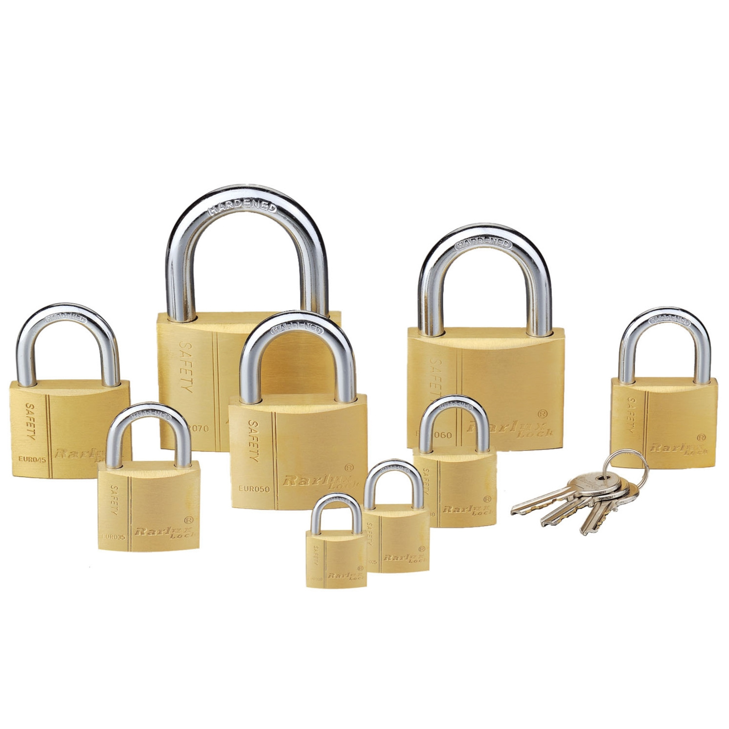 Rarlux European Best sale anti-rust solid Padlocks anti-theft Safety Brass Padlock