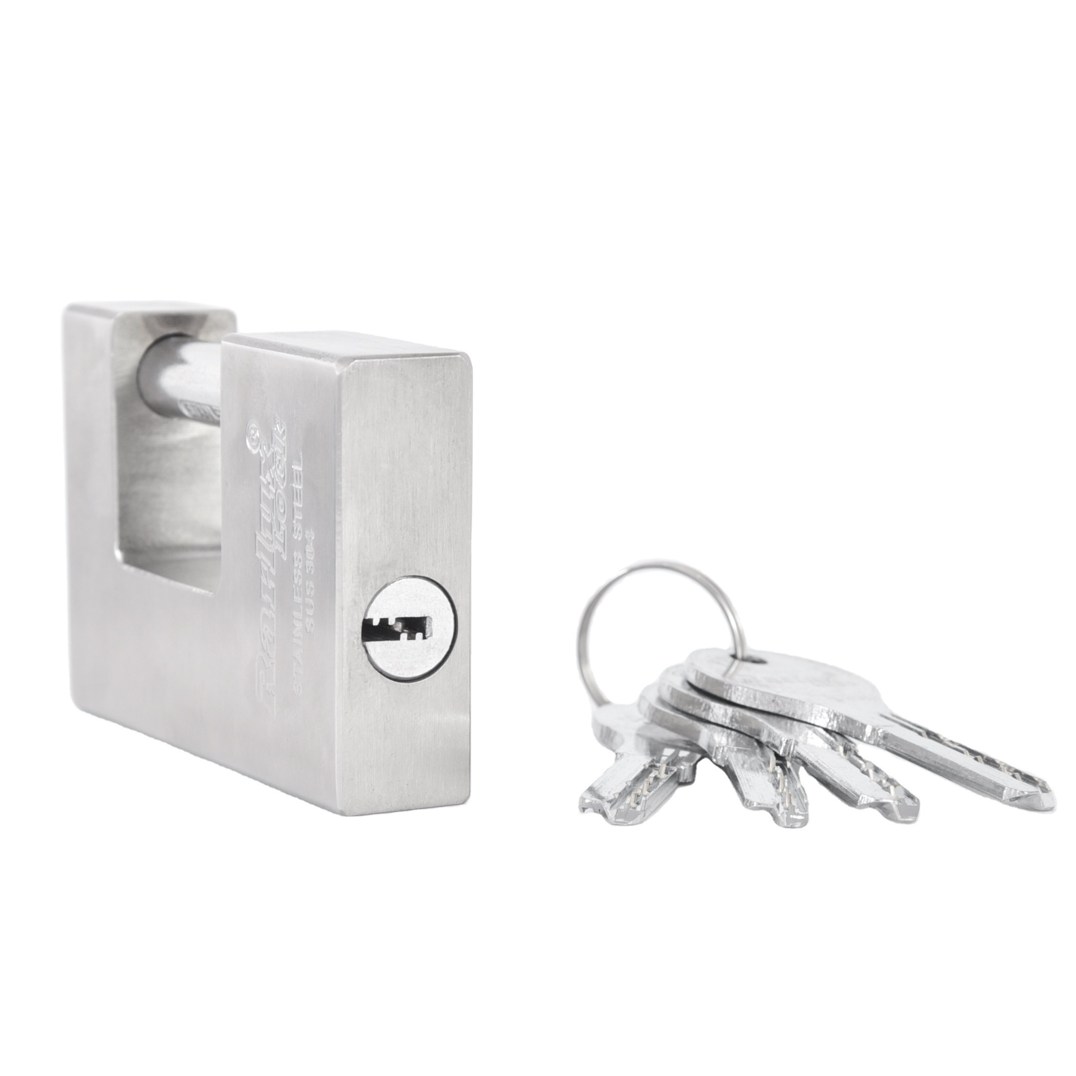 Custom Heavy Duty Stainless Steel Padlock top security Rectangular padlock