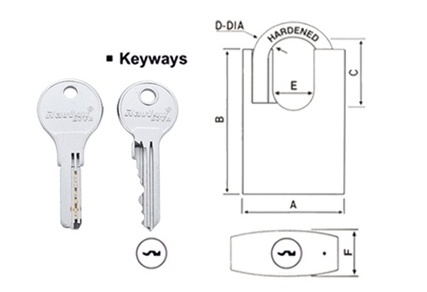 Rarlux High Security waterproof Padlock Shackle Protected anti-theft stainless steel padlock